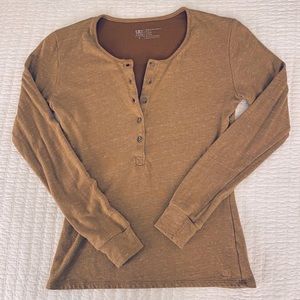 Albion Fit Cabin Fever Henley, Heather Camel // Size S